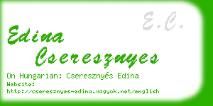 edina cseresznyes business card