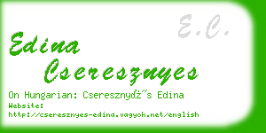 edina cseresznyes business card